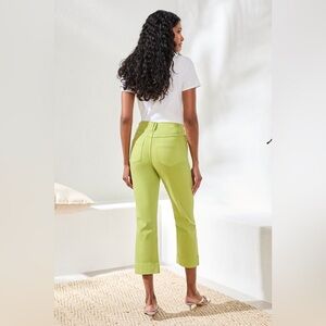 Tribal cropped wide leg pants capris stretchy pull on size 8